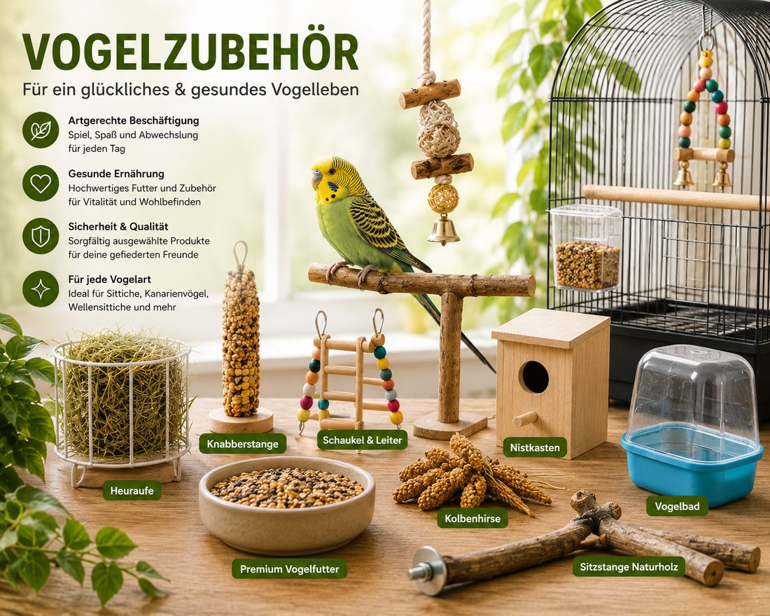 Artgerechtes Vogelspielzeug aus Naturholz